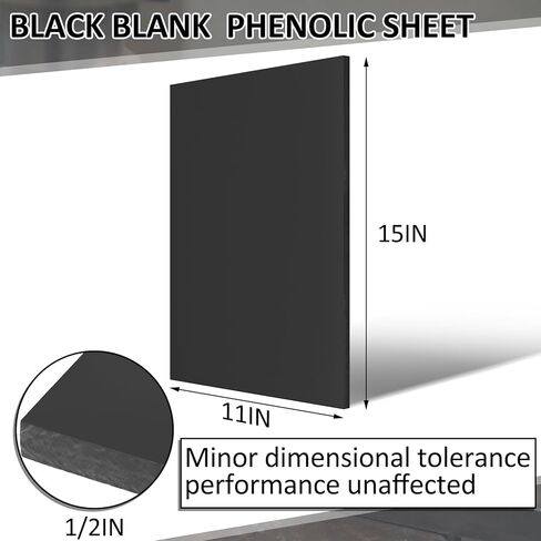 قطعة واحدة مقاس 11 بوصة × 15 بوصة × 1/2 بوصة من صفائح الباكليت الفينولية والراتنجات المغلفة وألواح مسطحة من PCB للتركيبات الكهربائية والإلكترونية، والأعمال اليدوية والحرف اليدوية (أسود) in Kuwait