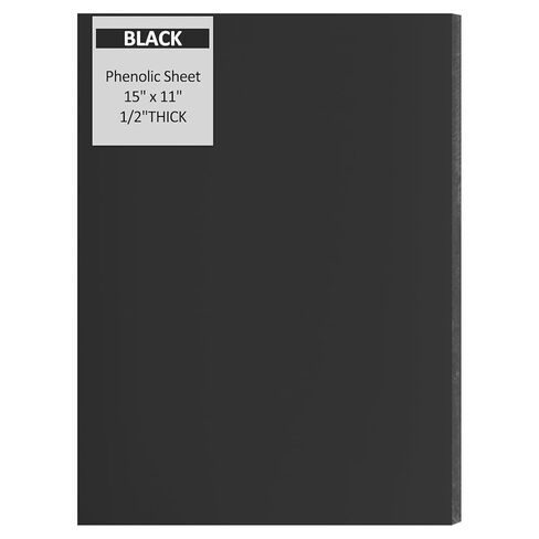 1 Piece 11" x 15" x 1/2" Bakelite Phenolic Sheet Resin Laminated Plate Board Flat Plate Sheet PCB for Electrical and Electronic Fixtures, DIY and Crafts (Black) in Kuwait