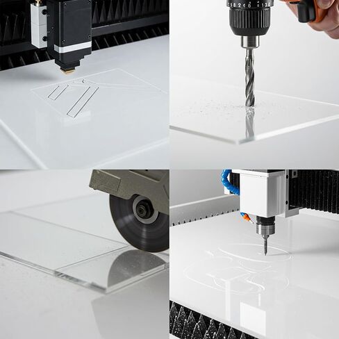 عبوتان من ألواح زجاج شبكي مقاس 14 بوصة × 14 بوصة مقاس 6 مم (1/4 بوصة) من صفائح الأكريليك الشفافة السميكة مع طبقة واقية لتصميم إطار الصورة الفني، والحرف اليدوية، واللافتات، والعرض، والمشروعات المنزلية in Kuwait