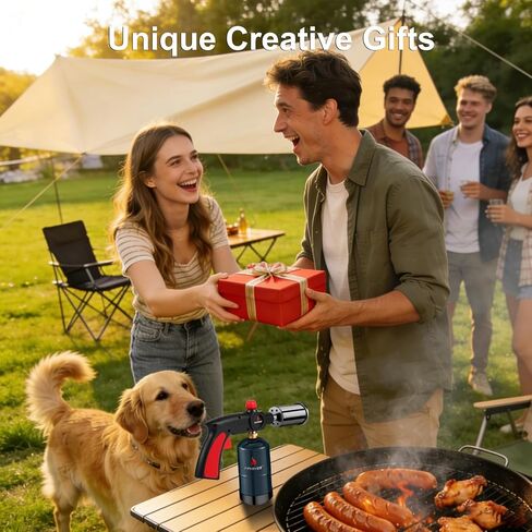 Powerful Grill & Cooking Propane Torch, flame thrower gun, Kitchen Cooking Torch, Sous Vide, Campfire Starter, Adjustable Wood Torch Burner for Searing Steak, BBQ, Welding（Propane Tank Not Included） in Saudi Arabia
