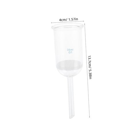 FOMIYES قمع تصفية المختبر المقاوم للأحماض الزجاجية 35 مل قمع الأواني الزجاجية الأساسية للتجارب المعملية والاستخدام الكيميائي in Kuwait