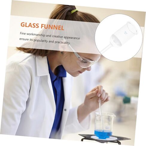 FOMIYES قمع تصفية المختبر المقاوم للأحماض الزجاجية 35 مل قمع الأواني الزجاجية الأساسية للتجارب المعملية والاستخدام الكيميائي in Kuwait