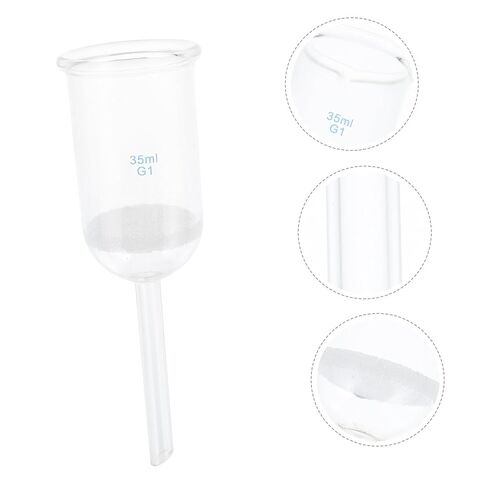 FOMIYES قمع تصفية المختبر المقاوم للأحماض الزجاجية 35 مل قمع الأواني الزجاجية الأساسية للتجارب المعملية والاستخدام الكيميائي in Kuwait