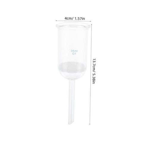 SHINEOFI Glass Sand Core Funnel 35ml Acid-Resistant Laboratory Glassware Filtering Funnel for Scientific Experiments in Saudi Arabia