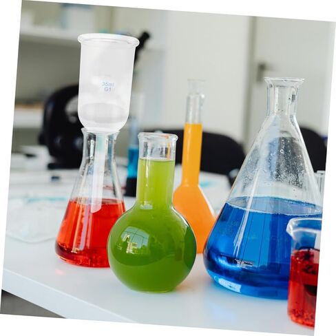 SHINEOFI Glass Sand Core Funnel 35ml Acid-Resistant Laboratory Glassware Filtering Funnel for Scientific Experiments in Saudi Arabia