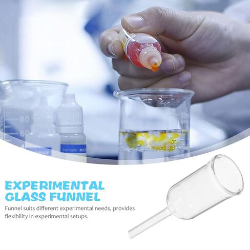 Sosoport Glass Laboratory Cylindrical Filtration Funnel 32mm Diameter 120mm Length Scientific Experiment Glassware Funnel for Student Labs in Saudi Arabia