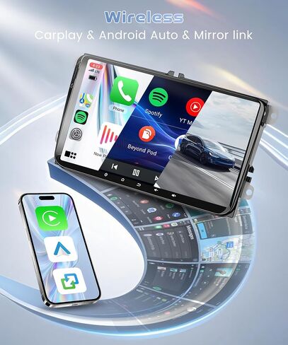 4G 64G Android 15 Car Stereo Radio for VW Passat Jetta Tiguan Golf MK5 MK6 T5 EOS Polo Touran Seat Sharan Carroid Auto ، 9 '' 'GPS GPS Bluetooth Link WiFi FM/RDS DSP Backup. in Saudi Arabia