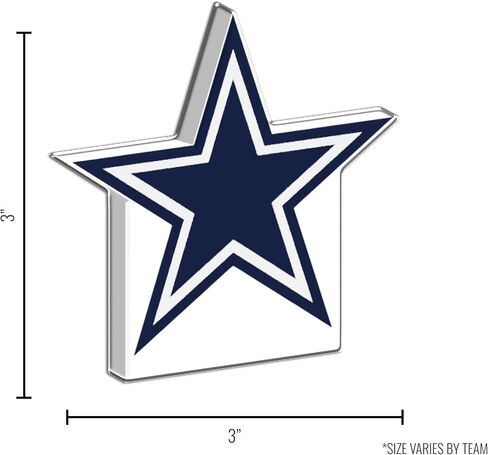 Rico Industries NFL Football Dallas Cowboys Standard Acrylic Shape Cut 3" Desk Art – Premium Freestanding Acrylic Display, Precision‑Cut Mini Desk Décor,for Home, Office, or Gift Giving in Saudi Arabia