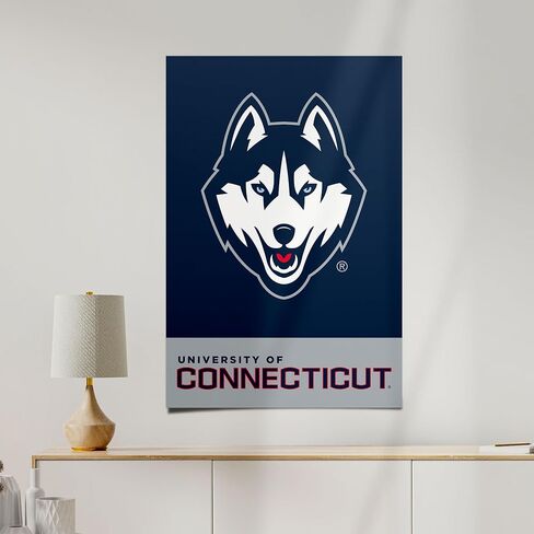 ملصق جامعة صبار الصحراء في كونيتيكت UConn Huskies مقاس 11 × 17 بوصة ديكور مكتب الغرفة ديكور رسمي للمروحة (11 × 17 بوصة، الإصدار 1A) in Saudi Arabia