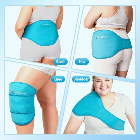 Comfytemp Extra Large Back Ice Pack for Lower Back Pain Relief, Reusable Oversized Gel Cold Pack for Injuries, Hot Cold Compress for Herniated Disc, Lumbar Waist Surgery, 2 Plus Size Gel Packs, L-XXL in Saudi Arabia