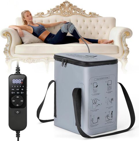 Cold Therapy Machine, Portable Ice Machine for Knee After Surgery，Programmable Knee Replacement Recovery System, Cryotherapy for Post Surgery Recovery Sports Injuries, Reduce Swelling, Gray in Saudi Arabia