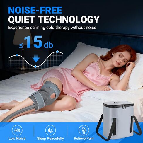Cold Therapy Machine, Portable Ice Machine for Knee After Surgery，Programmable Knee Replacement Recovery System, Cryotherapy for Post Surgery Recovery Sports Injuries, Reduce Swelling, Gray in Saudi Arabia