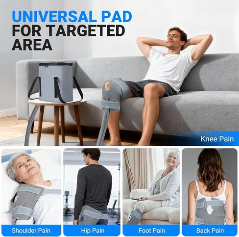 Cold Therapy Machine, Portable Ice Machine for Knee After Surgery，Programmable Knee Replacement Recovery System, Cryotherapy for Post Surgery Recovery Sports Injuries, Reduce Swelling, Gray in Saudi Arabia