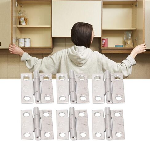 10Pcs 1in Folding Butt Hinges Small Hinges Stainless Steel Foldable Hinges 4 Hole for Marine Boxes Cabinet Door in Saudi Arabia