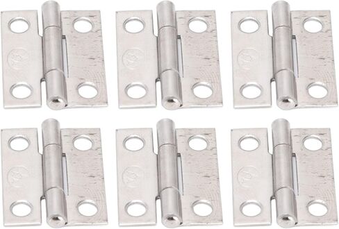 10Pcs 1in Folding Butt Hinges Small Hinges Stainless Steel Foldable Hinges 4 Hole for Marine Boxes Cabinet Door in Saudi Arabia