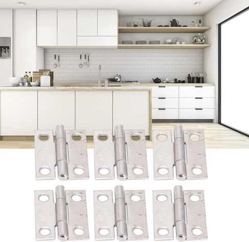 10Pcs 1in Folding Butt Hinges Small Hinges Stainless Steel Foldable Hinges 4 Hole for Marine Boxes Cabinet Door in Saudi Arabia