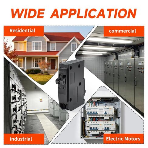 QO2020C 2 × 1 قطب 20 أمبير 120/240 فولت تيار متردد 10 كيلو أمبير قاطع دائرة صغير ترادفي متوافق مع شنايدر إلكتريك ومركز تحميل SD QO ولوحات التوزيع CSED وNQOD نوع التثبيت الإضافي in Kuwait