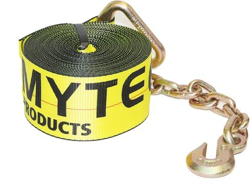 Mytee Products (10 Pack 3" X30' Winch Straps w/Chain, WLL 5000 Flatbed Tie Down Strap in Saudi Arabia