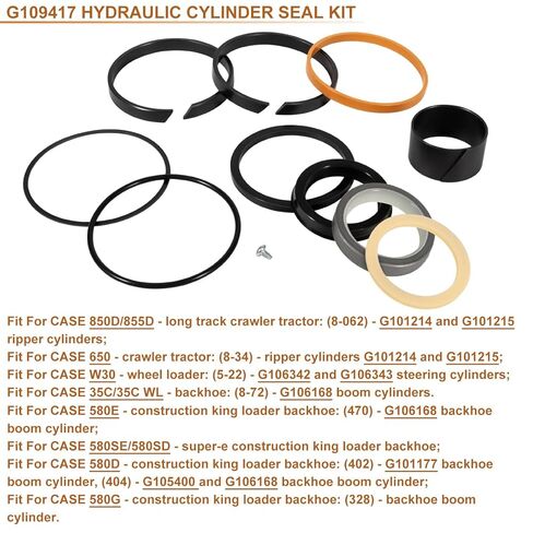 Rebuild/Repair Seal kit for Case 580E 580SE 580SD Whole Machine Hydraulic Cylinder Seals Kit G109456 & G109417 & G109423 & G109452 & G109460 & G109504, Boakhoe Loader Bucket Hydraulic Cylinders in Saudi Arabia