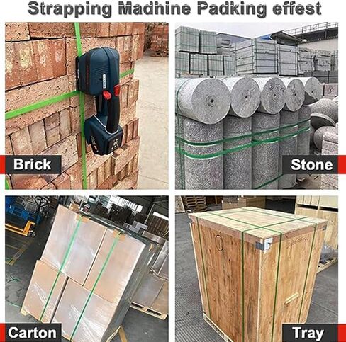 Portable Electric Strapping Machine, 4000mAh Battery Powered, Automatic Welding Banding Tool for PP/PET Straps, Adjustable Tension for Pallet Packaging, 1 Battery (2 Batteries Option) in Saudi Arabia
