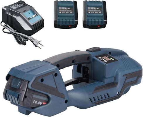 Heavy Duty Handheld Strapper Strapper, Plastic Steel Strap Strapper, Automatic Banding Tensioner Machine, Larger Battery with Display Screen Electric 4000mah Battery X2 in Saudi Arabia