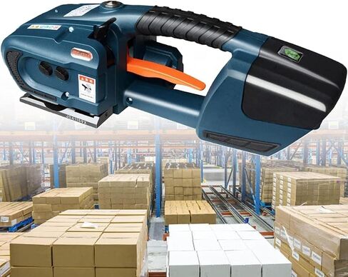 Electric Strapping Machine for 1/2-5/8in PP/PET Straps with Dual 4000mAh Batteries, Automatic Banding Tool for Boxes & Pallets in Saudi Arabia