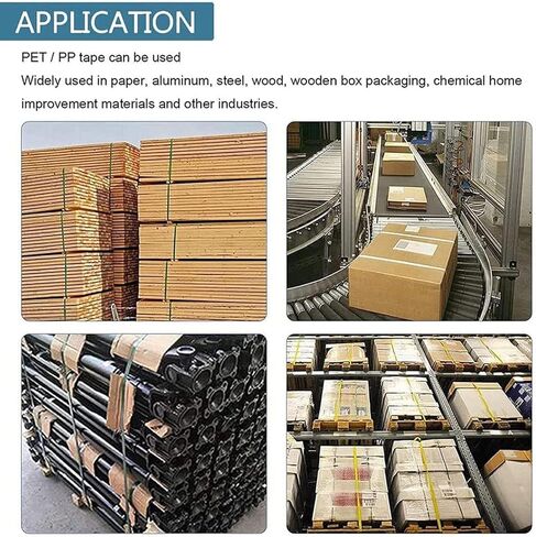 Electric Strapping Machine for 1/2-5/8in PP/PET Straps with Dual 4000mAh Batteries, Automatic Banding Tool for Boxes & Pallets in Saudi Arabia
