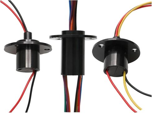1pc Wind Power Slip Ring 10A 22mm Diameter 2/3/4/6/8 Channel Wire Slip Ring with Flange(Dia 22mm 8CH 10A) in Saudi Arabia