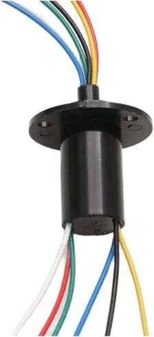 1pc Wind Power Slip Ring 10A 22mm Diameter 2/3/4/6/8 Channel Wire Slip Ring with Flange(Dia 22mm 8CH 10A) in Saudi Arabia