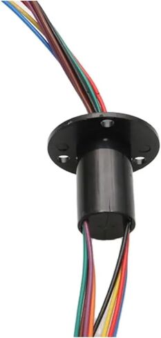 1pc Wind Power Slip Ring 10A 22mm Diameter 2/3/4/6/8 Channel Wire Slip Ring with Flange(Dia 22mm 8CH 10A) in Saudi Arabia