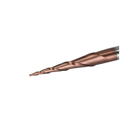 5pcs / Lot 2-Flute Tapered Ball Nose End Mills Tungsten Carbide Cutter HRC62 Coated D4 D6 Solid 4mm 6mm Router Bits CNC Taper Wood Metal Cutters Cone Mill(5PC R0.75 20.5 50 D4) in Saudi Arabia