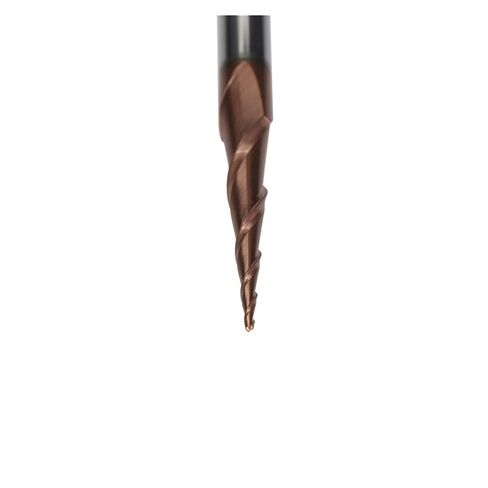 5pcs / Lot 2-Flute Tapered Ball Nose End Mills Tungsten Carbide Cutter HRC62 Coated D4 D6 Solid 4mm 6mm Router Bits CNC Taper Wood Metal Cutters Cone Mill(5PC R0.75 20.5 50 D4) in Saudi Arabia
