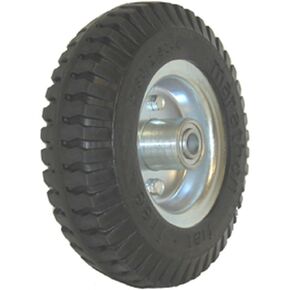 Marathon 2.80/2.50-4" Narrow Width Flat Free Hand Truck / Utility Cart Tire on Wheel, 3"Centered Hub, 1/2" Bearings