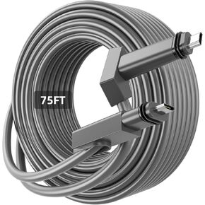 كابل استبدال ستارلينك ستالايت V2 مستطيل بطول 75 قدم/23 متر، سلك كابل ستارلينك مقاوم للماء ومقاوم للمطر لطبق مستطيل ستارلينك للإنترنت ستالايت V2، رمادي، جهاز توجيه in Kuwait