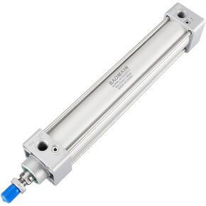Baomain Pneumatic Air Cylinder SC63 x 500-S PT 3/8, Bore: 2 1/2 inch, Stroke: 20 inch, Screwed Piston Rod Dual Action with Magnet