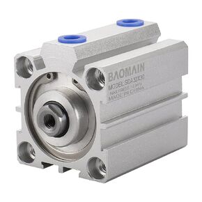 Baomain Compact Thin Air Cylinder SDA 32x30 32mm Bore 30mm Stroke PT 1/8 Port