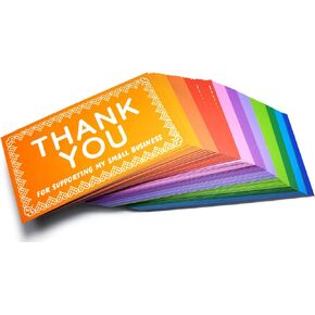 PPAPPAPPIYO color Thank you for supporting My small business cards(3.5 x 2 inches)-100 (black)