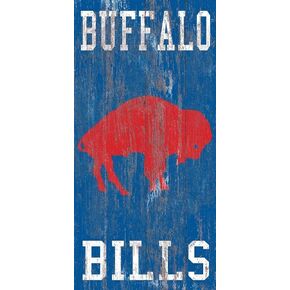 Fan Creations Distressed Team Name 6x12 Sign Buffalo Bills Heritage Logo w, Multi