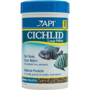 API CICHLID الكريات الكبيرة الكريات العائمة الكبيرة طعام الأسماك حاوية 7.1 أونصة، الكريات الكبيرة CICHLID 7.1 أونصة