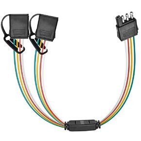 nilight 4 طريقة مقطورة نهاية موصل 10 أقدام كابل مغلف الثقيلة 18awg 4 دبوس مقطورة ضوء المكونات النحاس النقي مقطورة الجانب الذكور استبدال نهاية 4 شقة تمديد الأسلاك تسخير، 2 سنة الضمان