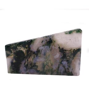 Raw Moss Agate Plate 0.33lb(150G) Rough Crystal Rocks Healing Crystal Slices Moss Agate Slab Office Home Decor Gifts
