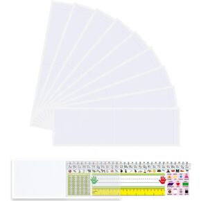 40 PCS Nameplate Pocket Adhesive Desk Nameplates Name Tag Pocket 18.9 x 4.72 Inch