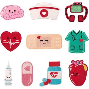 Iron On Patches for Clothes, 18Pcs Bright Colors Cute Embroidered Patches Hippie Sew On Applique Decorative Repair Patch DIY Crafts Accessories for Jeans, Jackets, Backpacks, Hats, Tote Bags