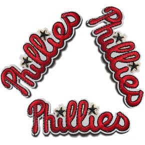 Phillies Patch Iron On Sew On Embroidered Patches for Jacket Shirts Jeans Backpack Sewing Decorating DIY Craft 3.5 * 1.2IN