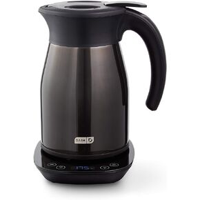 Dash Insulated Electric Kettle, Cordless Hot Water Kettle - Black Stainless Steel, 57oz/1.7L