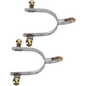 Boot Spurs, Spurs For Cowboy Boots, Horse Boot Spurs Stainless Steel Western Cowboy Spurs with Brass Rowel Horse Spurs Kids Spurs Western Spurs Equestrian Gear Accessories