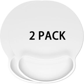 ITNRSIIET Mouse Pad, 2 Pack Mouse Pad Wrist Support Mousepad with Wrist Rest, Mouse Pads for Wireless Ergonomic Cute Desk Decor Desk Accessories for Office, Non-Slip Rubber Base, Black