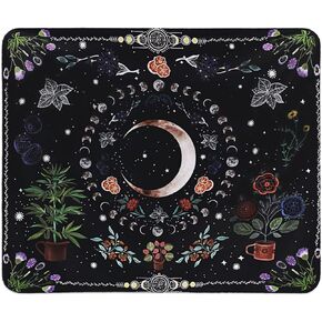 hold fizz Boho Floral Mouse Pad,Boho Desk Decor,Moon Phase Decor Mouse Pad,Mouse Pads for Desk,Small Gaming Mouse Pad, Square Mouse Pad 9.5x7.9 Inch
