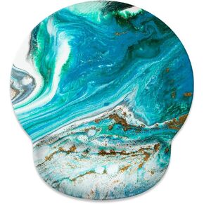 Mouse Pad with Wrist Rest Support,Cute Custom Gaming Made Non Slip Rubber Base Mousepad, Ergonomic Mouse Wrist Rest Pad Computer Laptop Mousepad (Beautiful Watercolor Cactus and Succulents Square)