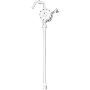TERA PUMP Heavy Duty Polypropylene Rotary Action Hand Drum Pump, Corrosion Resistant Material, Adjustable Telescopic Suction Tube, Fits 15 to 55 Gallon Drums, for Hydraulic Fluid, DEF, Chemicals